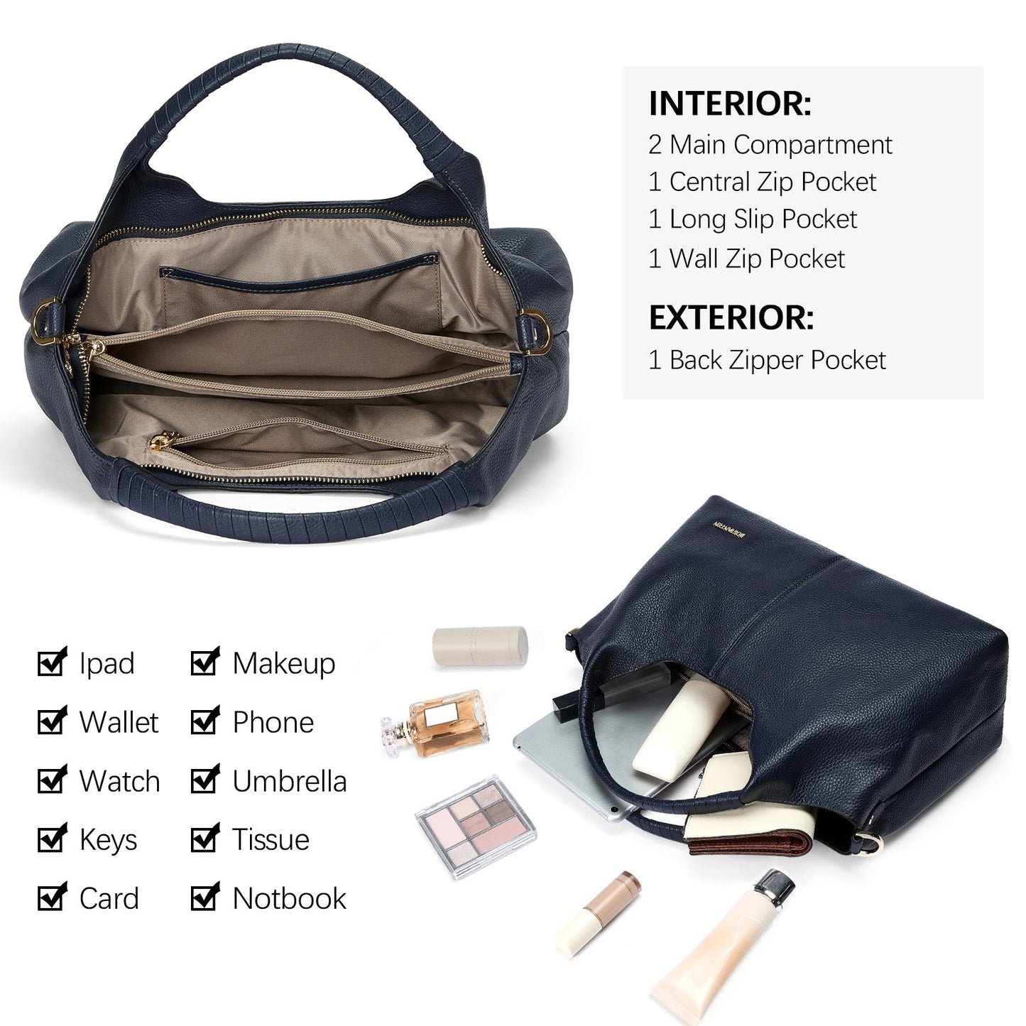 Nevin Genuine Leather Satchel Tote