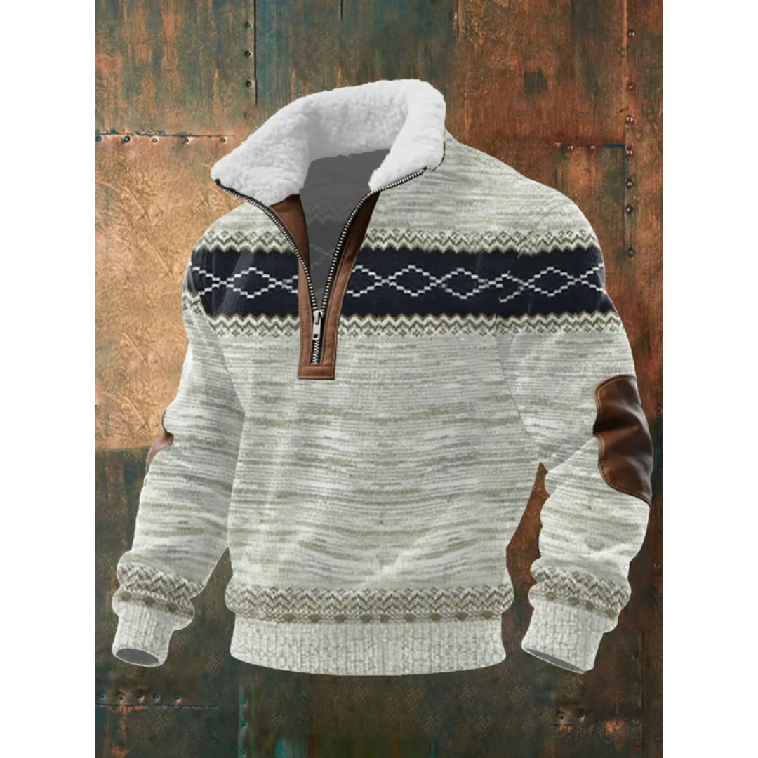HIGH-COLLAR FLEECE SWEATER