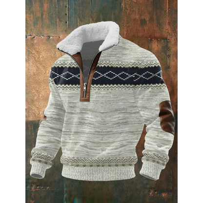 HIGH-COLLAR FLEECE SWEATER