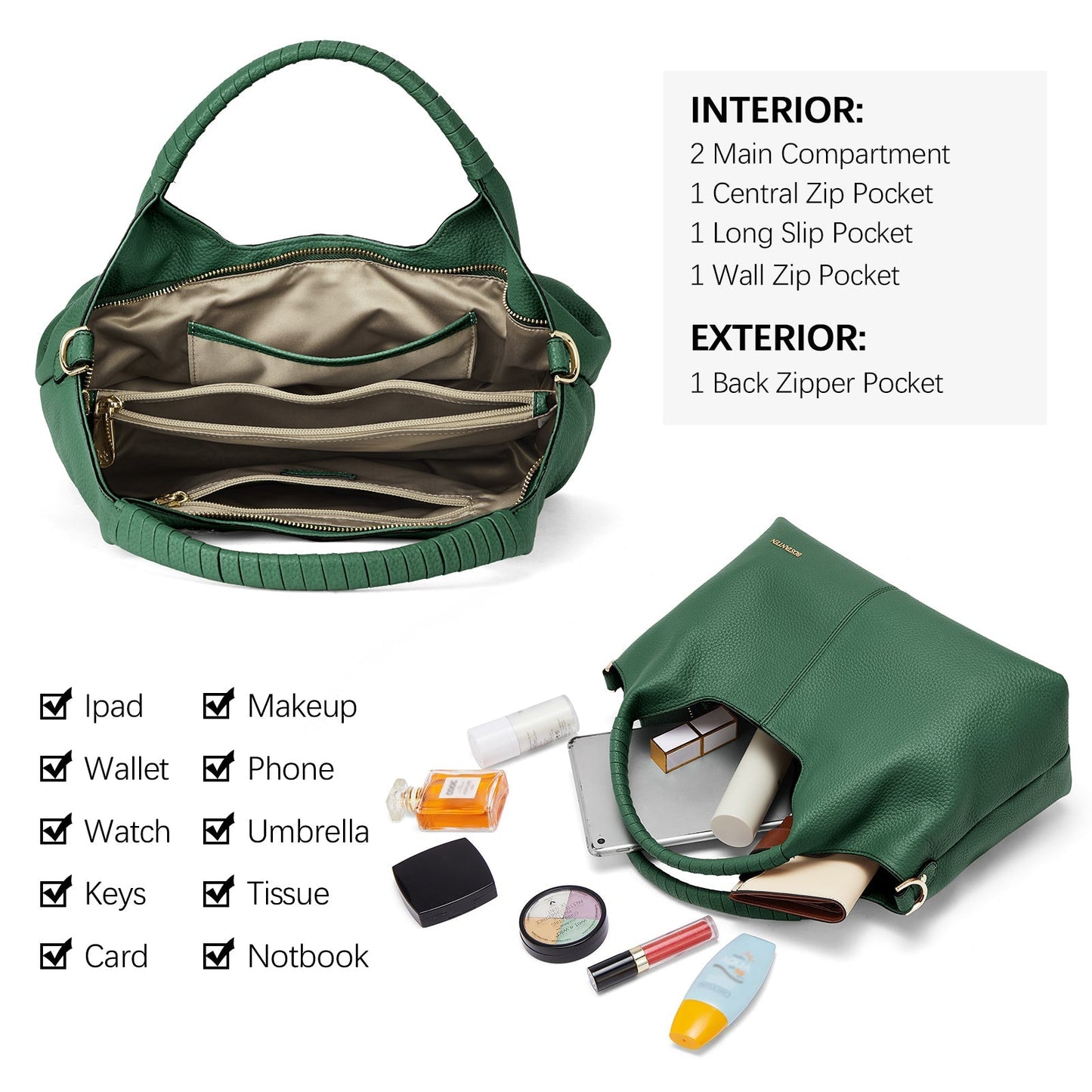 Nevin Genuine Leather Satchel Tote