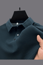 Men's Lightweight Breathable Waffle Knit Polo