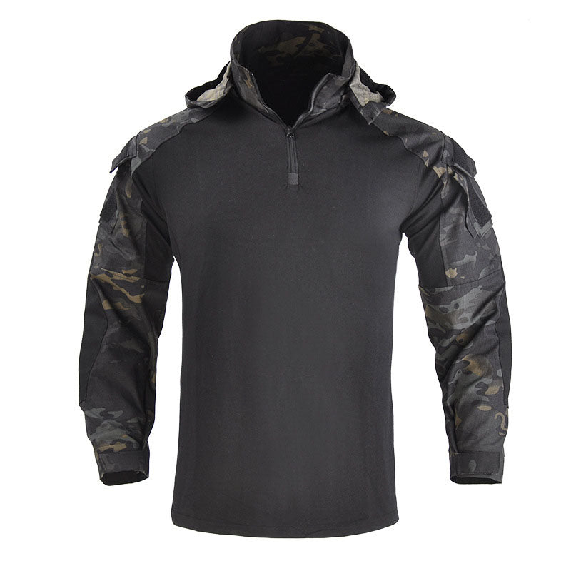 Nexenri Outdoor Cool Hooded Long Sleeve Men's T-shirt