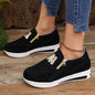 Women's casual platform slip-on sneakers
