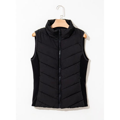 Lightweight Comfort: Women’s Sleeveless Puffer Zip Vest Outerwear