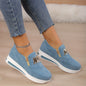 Women's casual platform slip-on sneakers