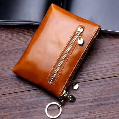 Retro Genuine Leather Coin Purse – Compact and Stylish Card Holder