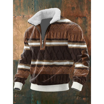 HIGH-COLLAR FLEECE SWEATER