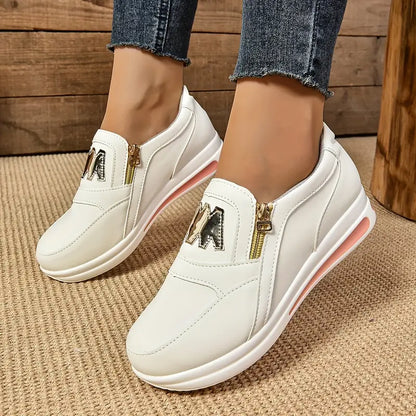 Women's casual platform slip-on sneakers