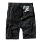 Men's Casual Solid Color Zipper Pocket  Shorts