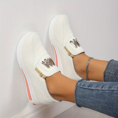 Women's casual platform slip-on sneakers