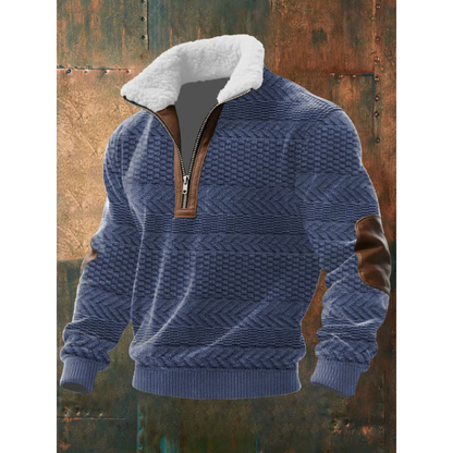 HIGH-COLLAR FLEECE SWEATER