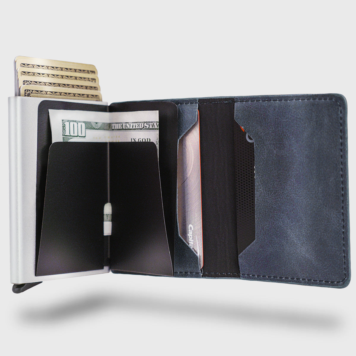 Slim Pop-Up RFID Aluminum Wallet