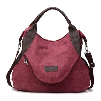 Large Casual Canvas Tote Shoulder Bag