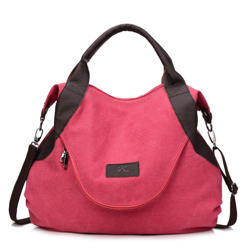 Large Casual Canvas Tote Shoulder Bag
