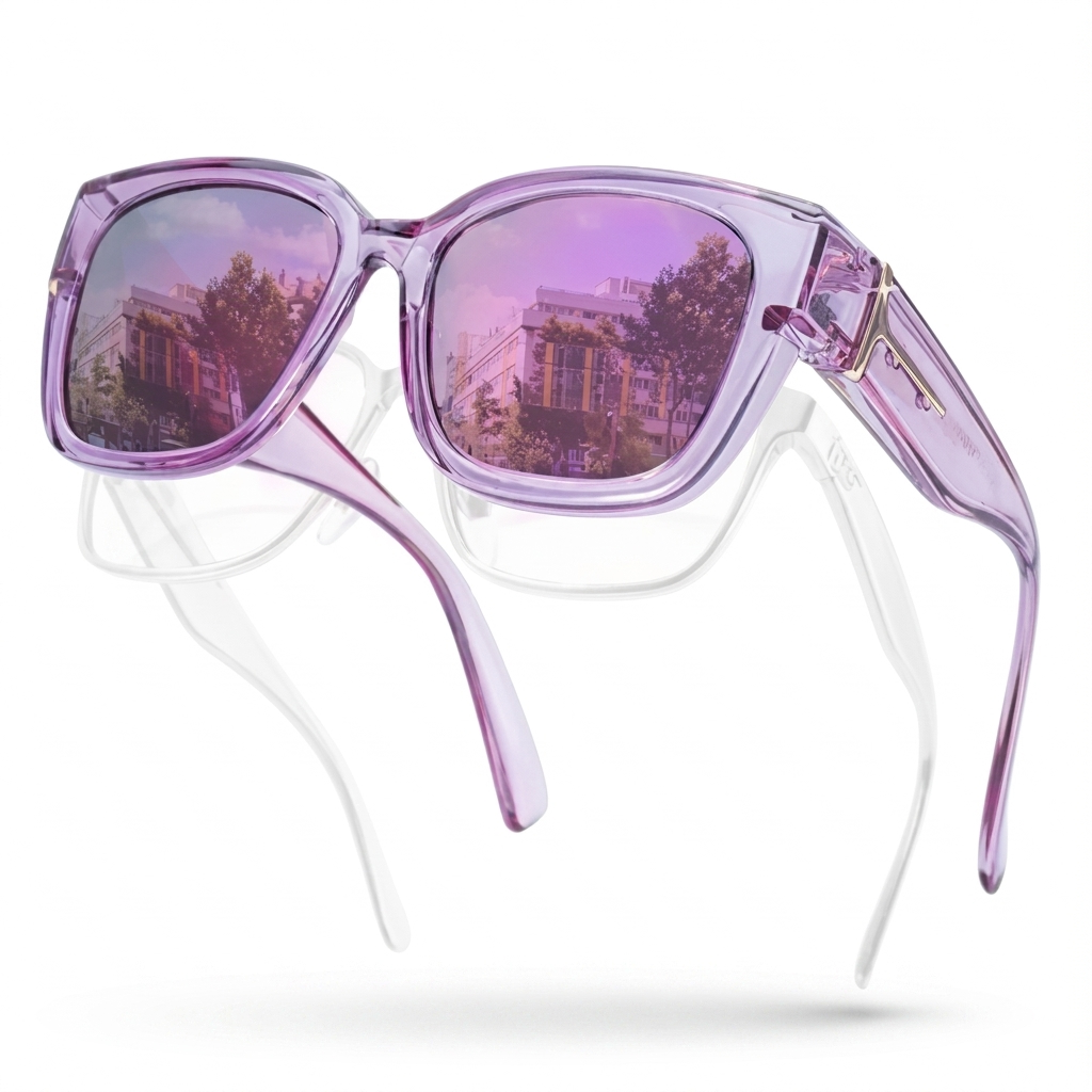 Trendy Oversized Fit Over Sunglasses with UV400 Protection