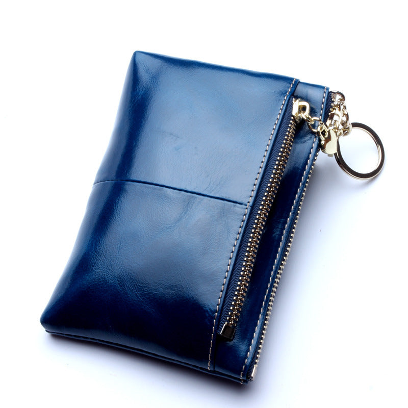 Retro Genuine Leather Coin Purse – Compact and Stylish Card Holder