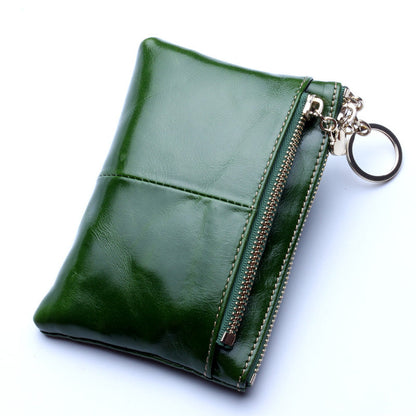 Retro Genuine Leather Coin Purse – Compact and Stylish Card Holder