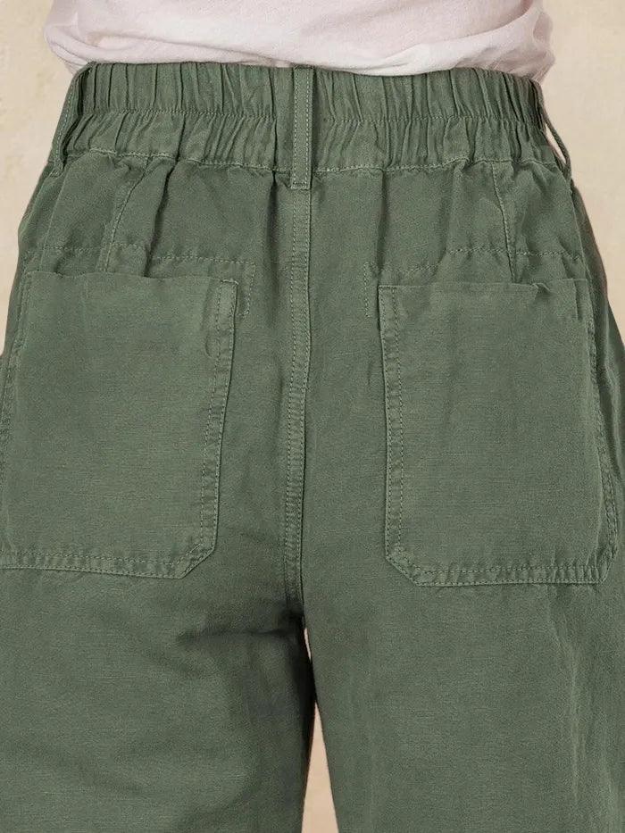 Aure Paris Linen Simple Button Fly Trousers