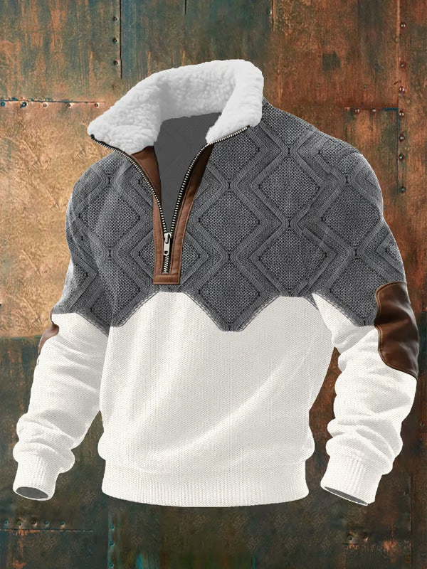 HIGH-COLLAR FLEECE SWEATER