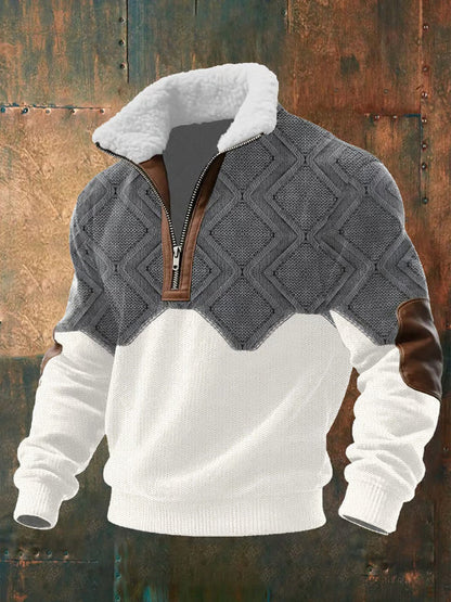HIGH-COLLAR FLEECE SWEATER