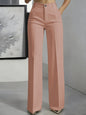High waisted straight leg minimalist suit pants