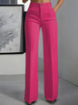 High waisted straight leg minimalist suit pants