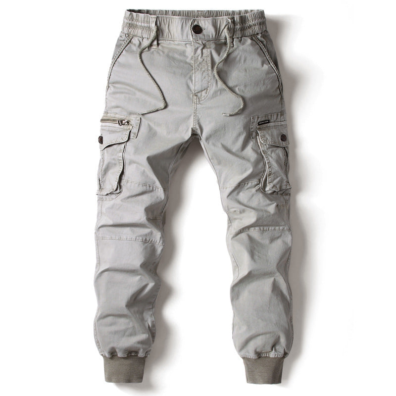 Men's Multi Pocket Elastic Cuff Cargo Pants