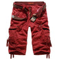 Men's Multi Pocket Plain Cargo Shorts