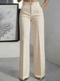 High waisted straight leg minimalist suit pants