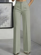 High waisted straight leg minimalist suit pants