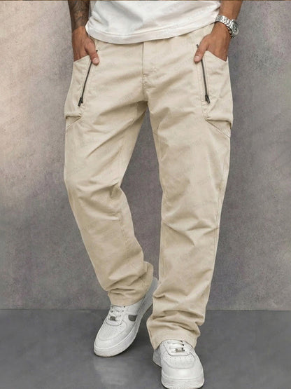 Trendy 100% Cotton Cargo Tapered Pants