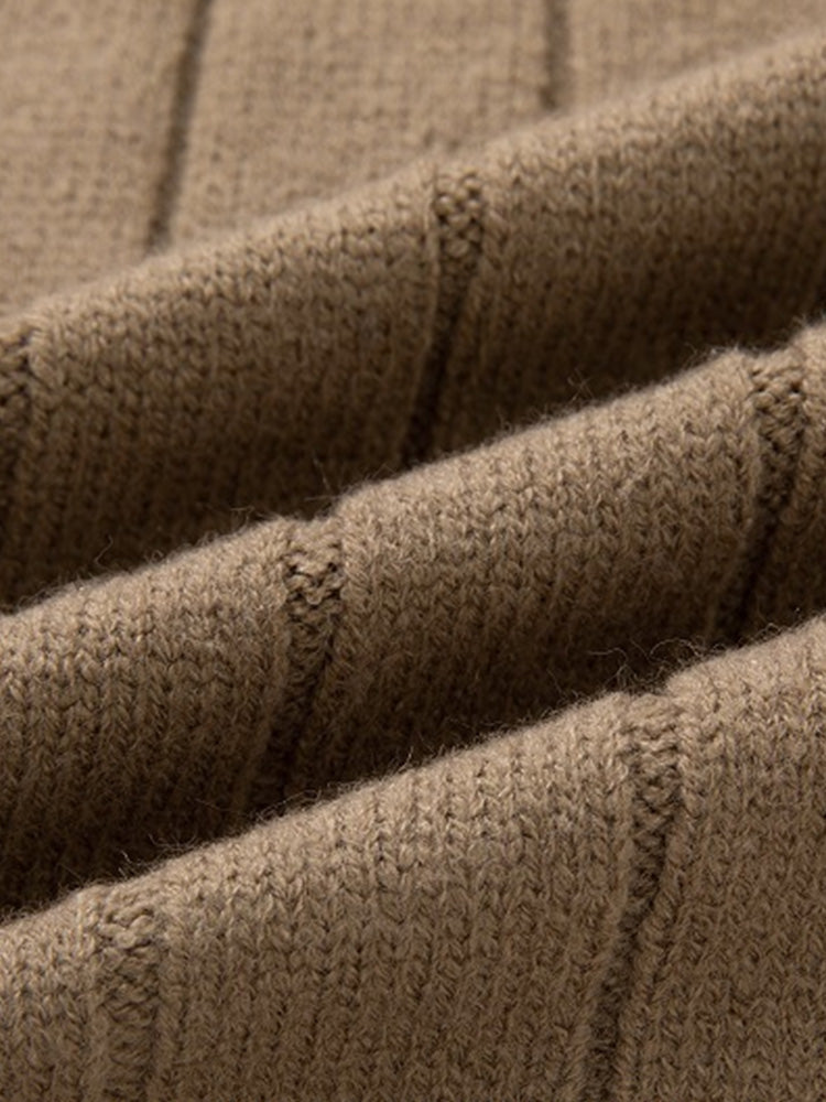 Cable Knit Shawl Collar Button-Up Cardigan