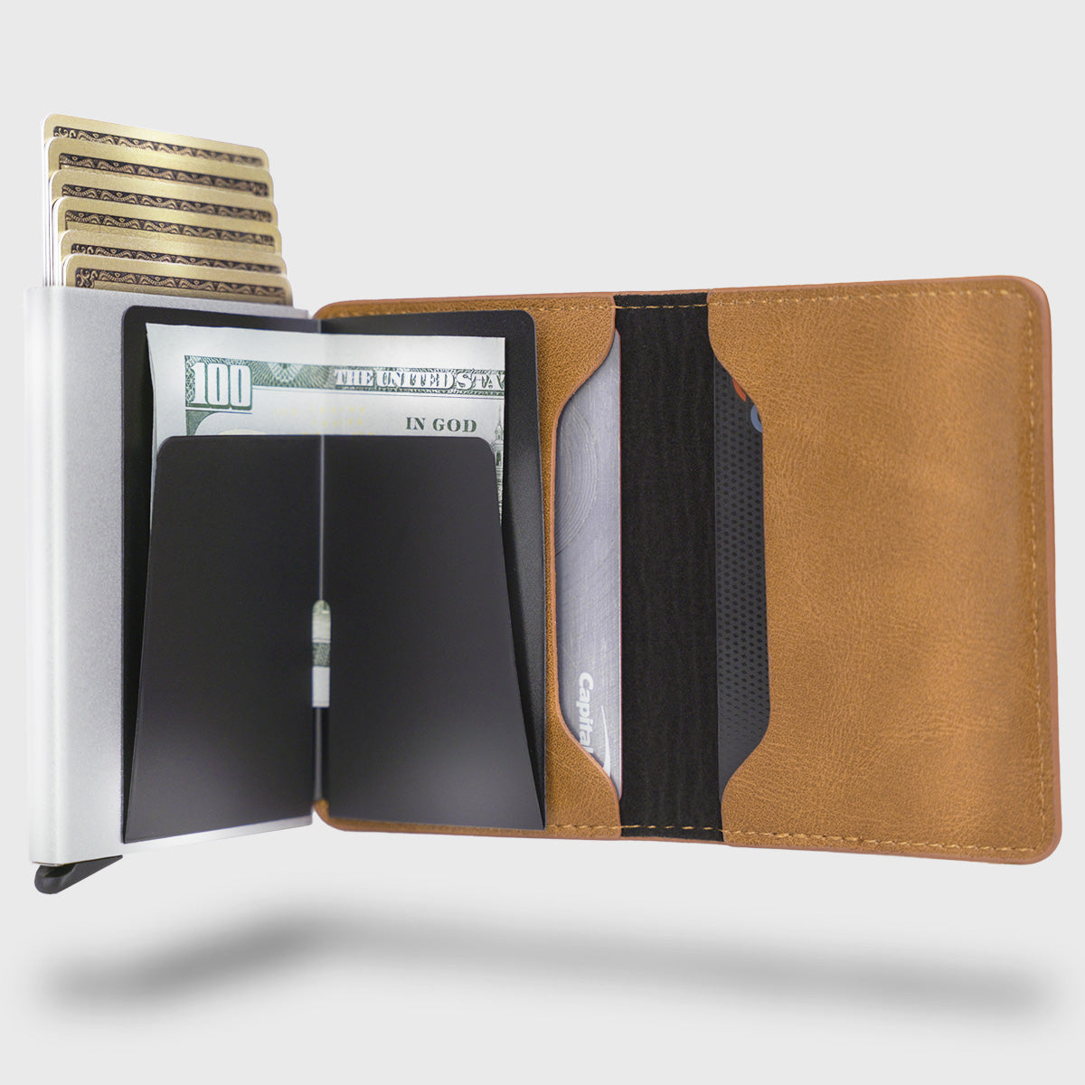 Slim Pop-Up RFID Aluminum Wallet