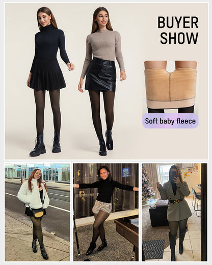 Translucent Fleece Lined Tights