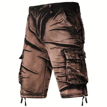 Nexenri Camo Pattern Cotton Cargo Shorts