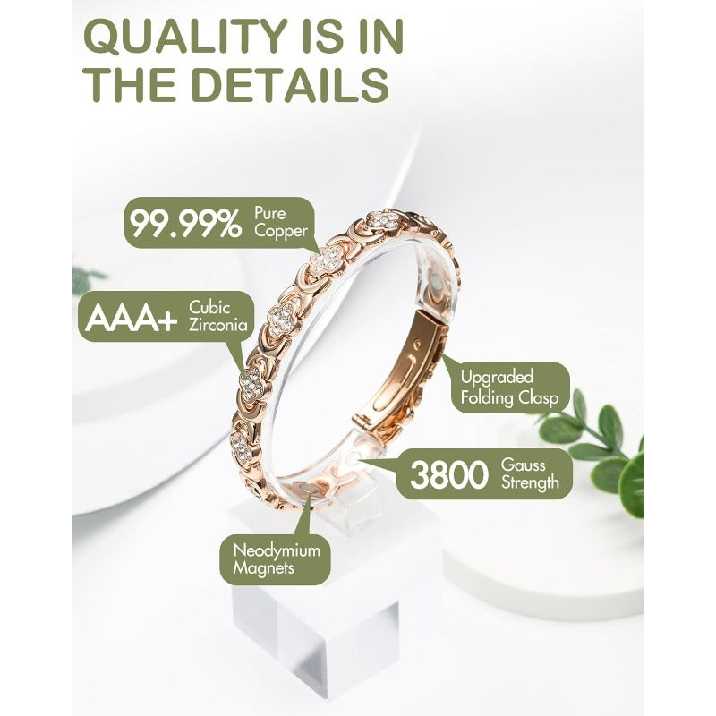 ✨Last Day 49% OFF✨AureParis Magnetic Bracelet - Natural Relief, Timeless Elegance
