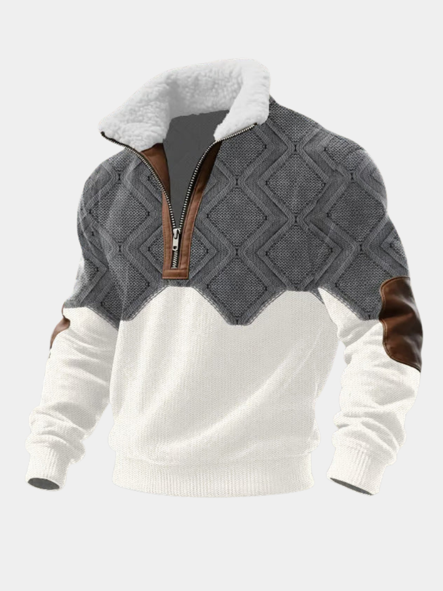 HIGH-COLLAR FLEECE SWEATER
