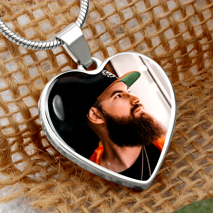 Photo Engraved Necklace Memorial Gift