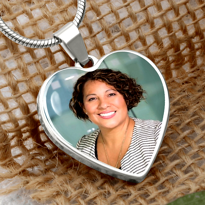 Photo Engraved Necklace Memorial Gift