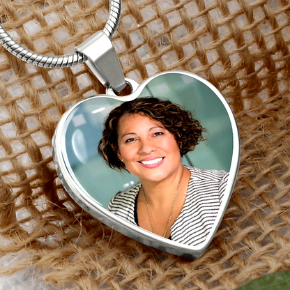 Photo Engraved Necklace Memorial Gift