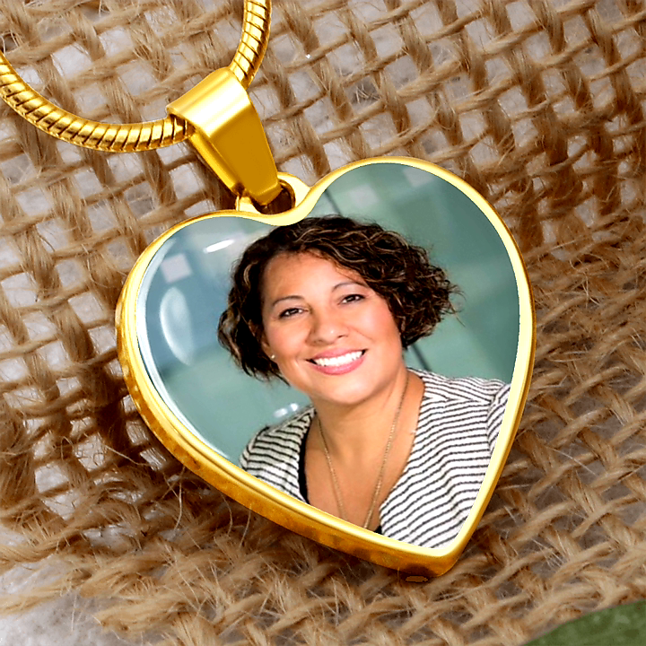 Photo Engraved Necklace Memorial Gift