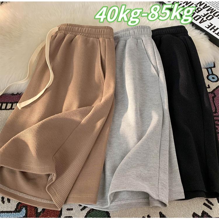 Men's Shorts Summer Street Wear Straight Loose Casual Pants solid color All-Match Thin Sports Five-Point Pants Beach