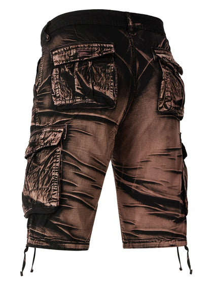 Nexenri Camo Pattern Cotton Cargo Shorts