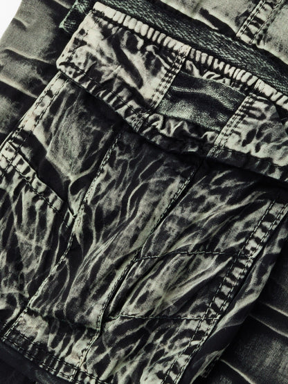Nexenri Camo Pattern Cotton Cargo Shorts