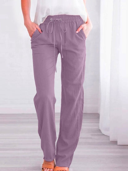 Women Plain Long Pants Casual Spring/Fall Trousers