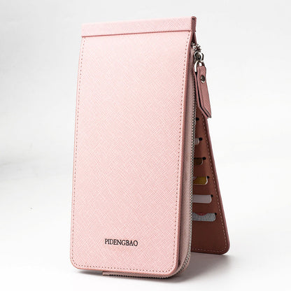 Unisex Long Wallet Zipper Pocket 1 zipper slot , 26 card slot