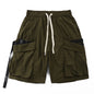 Men's Solid Color Multi-pocket Shorts