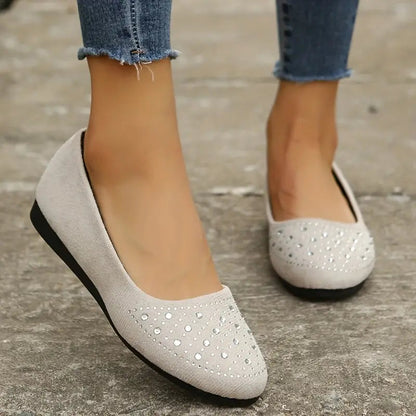 Women's Flats Plus Size Flat Heel Round Toe Suede Loafer