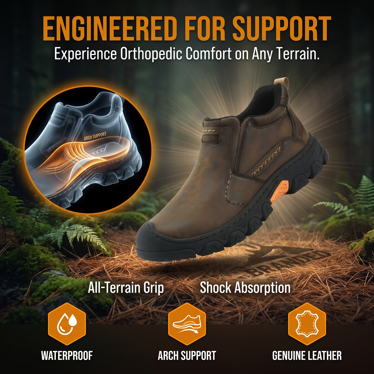 ⏰Last Day! 45% OFF🔥Men’s Genuine Leather Slip-On Outdoor Walking Shoes