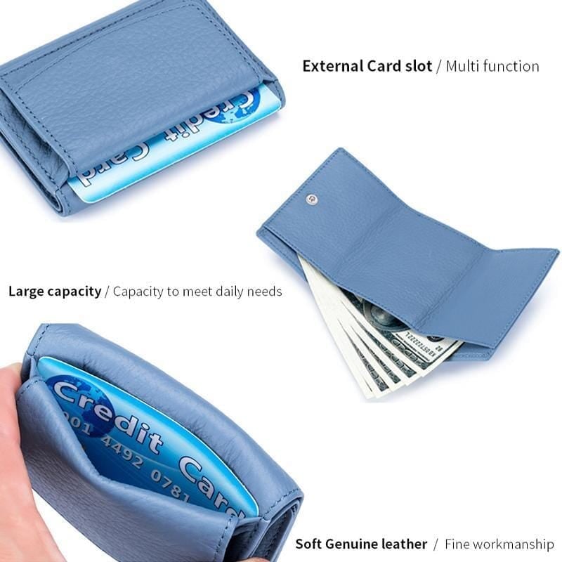✨Last Day 49% OFF✨New Genuine Leather RFID Blocking Card Holder Organizer Pocket Mini Wallet Buy 2 Get Free Shipping Today